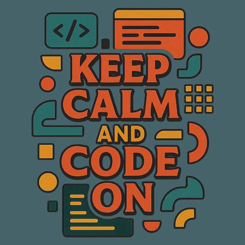 Keep Calm and Code On – Lustiges Coder Shirt