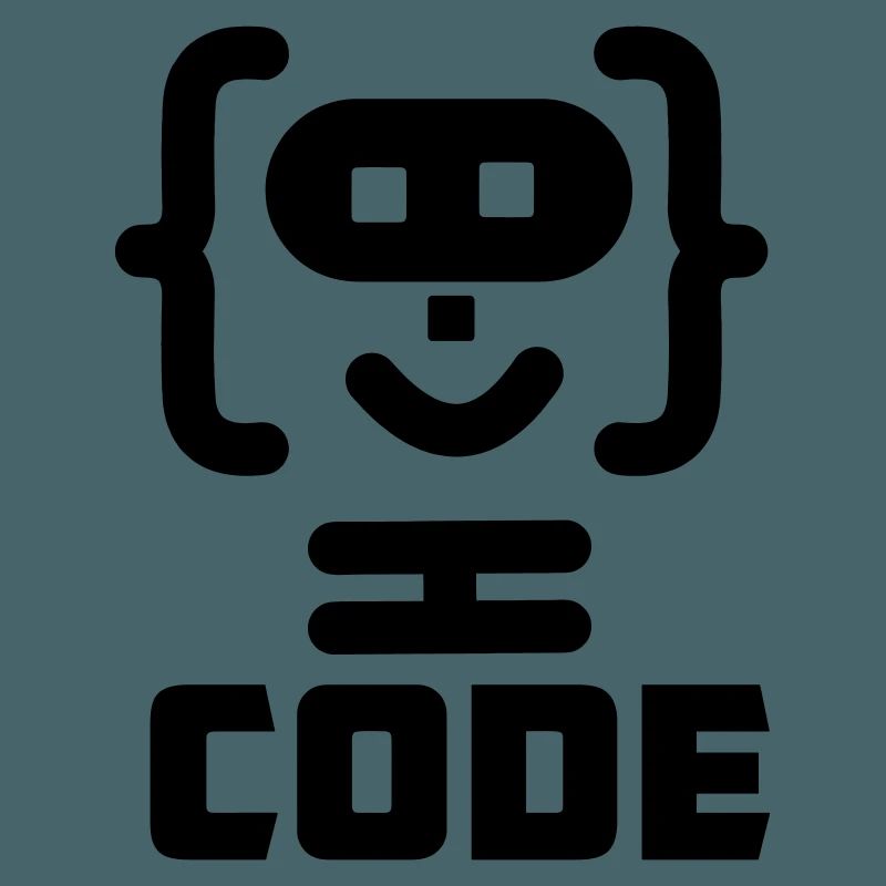 Hacker-Programmierer-Code-Logo mit Text CODE