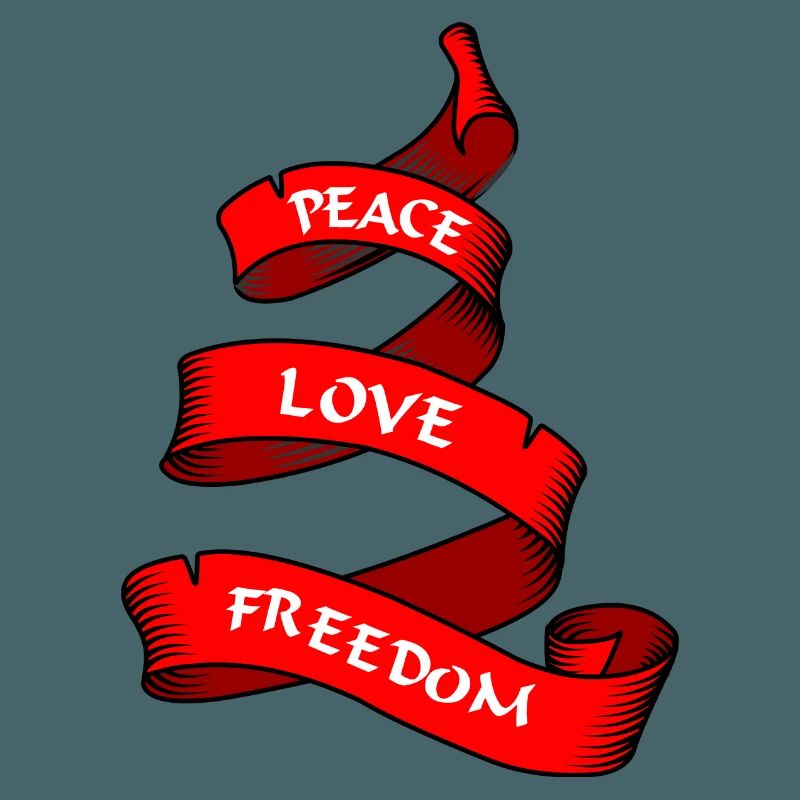 Friedensbanner oder Wimpel rot