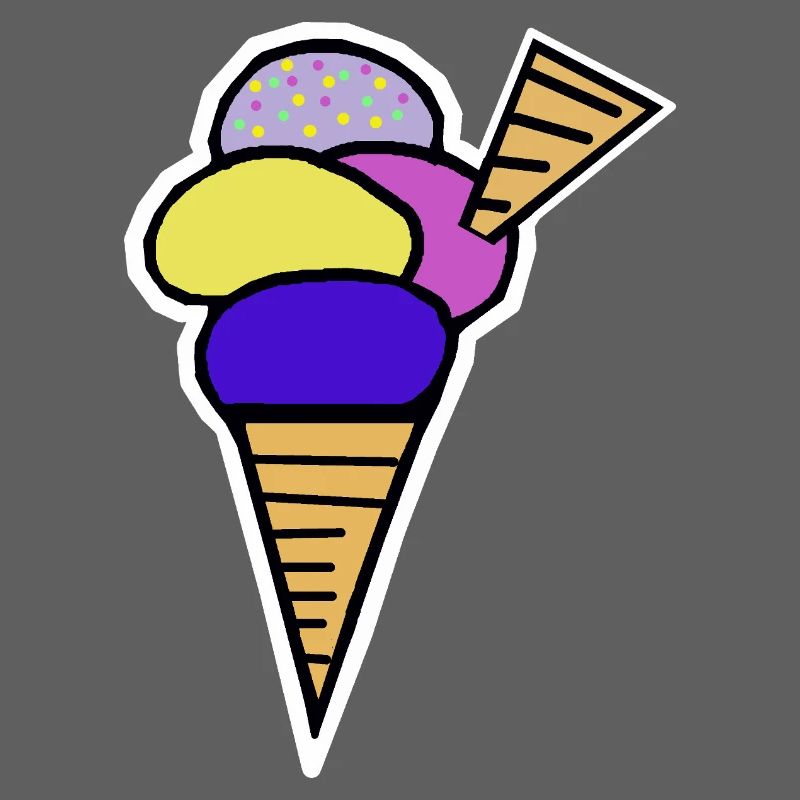 Eiswaffel Eiscreme Eis Kinder Retro