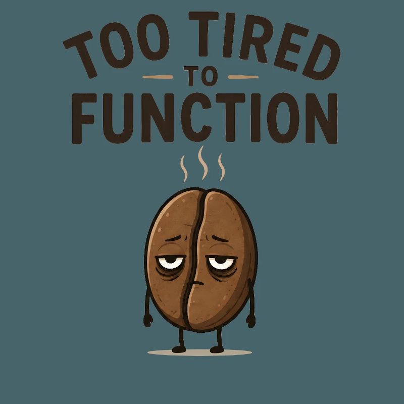 Too tired to function - Cute coffee bean gift idea