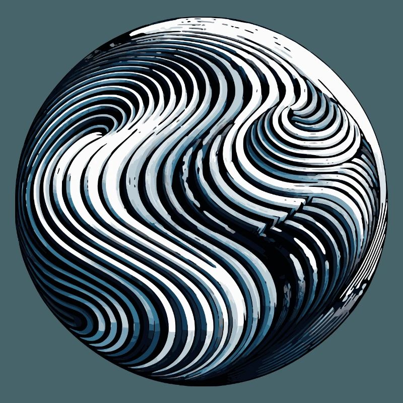 Geometric Waves – Abstract Wave Pattern