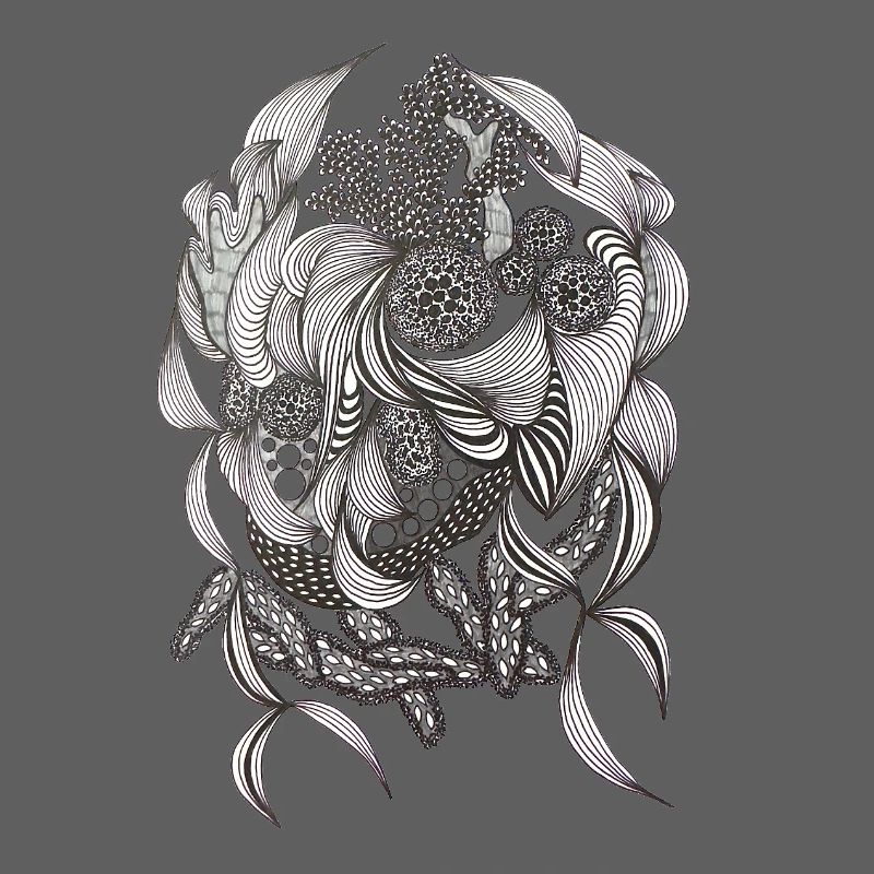 Black and White Flora Pattern