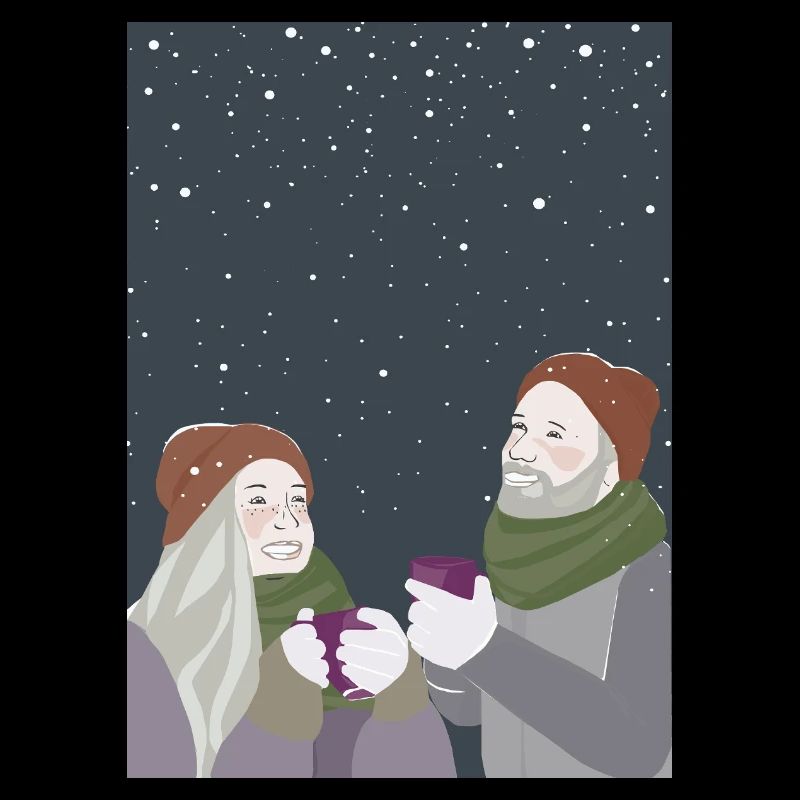 Freunde im Schnee
