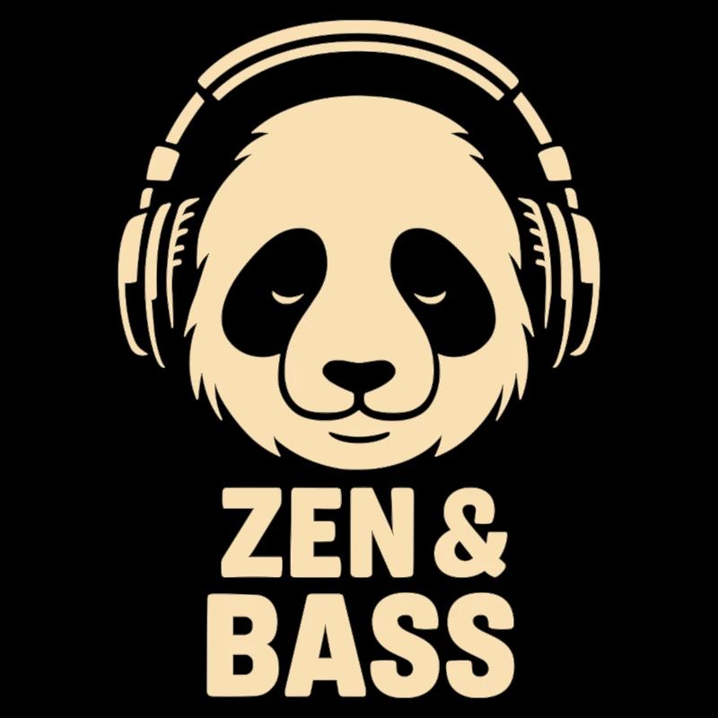 Panda mit Kopfhörern