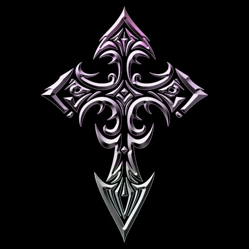 Gradient Gothic Cross Glyph