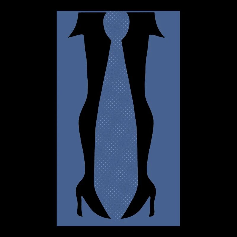 Beine mit hohen Absätzen oder einer Krawatte in dieser lustigen Optik