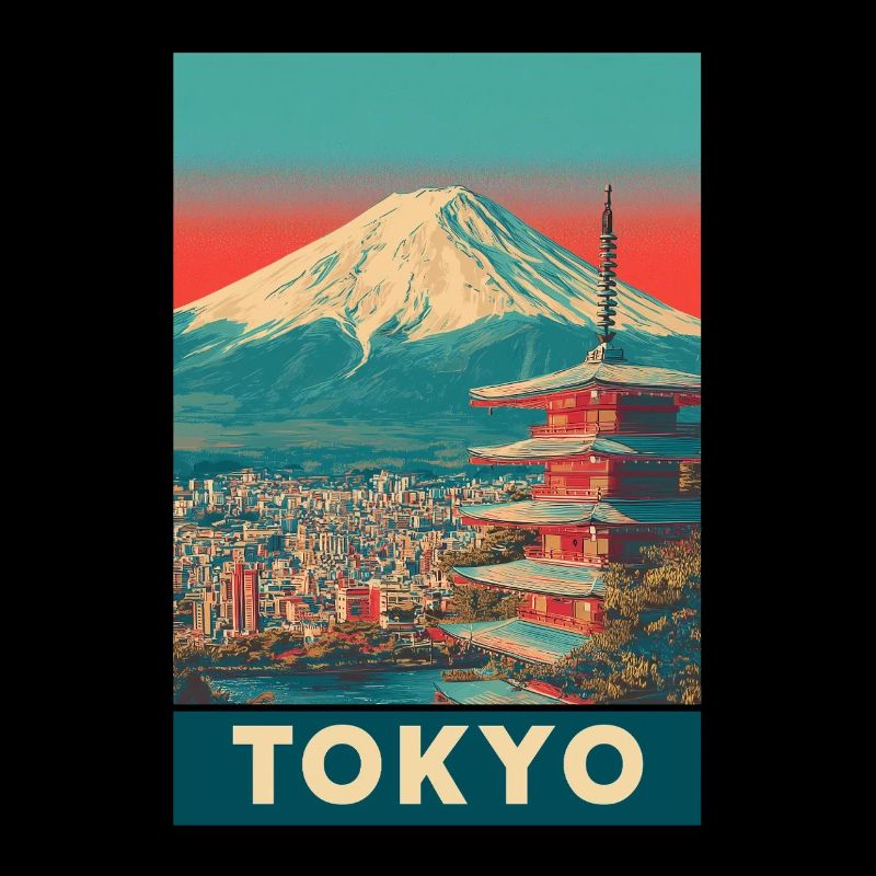 Tokyo Pagode Rétro du Mont Fuji