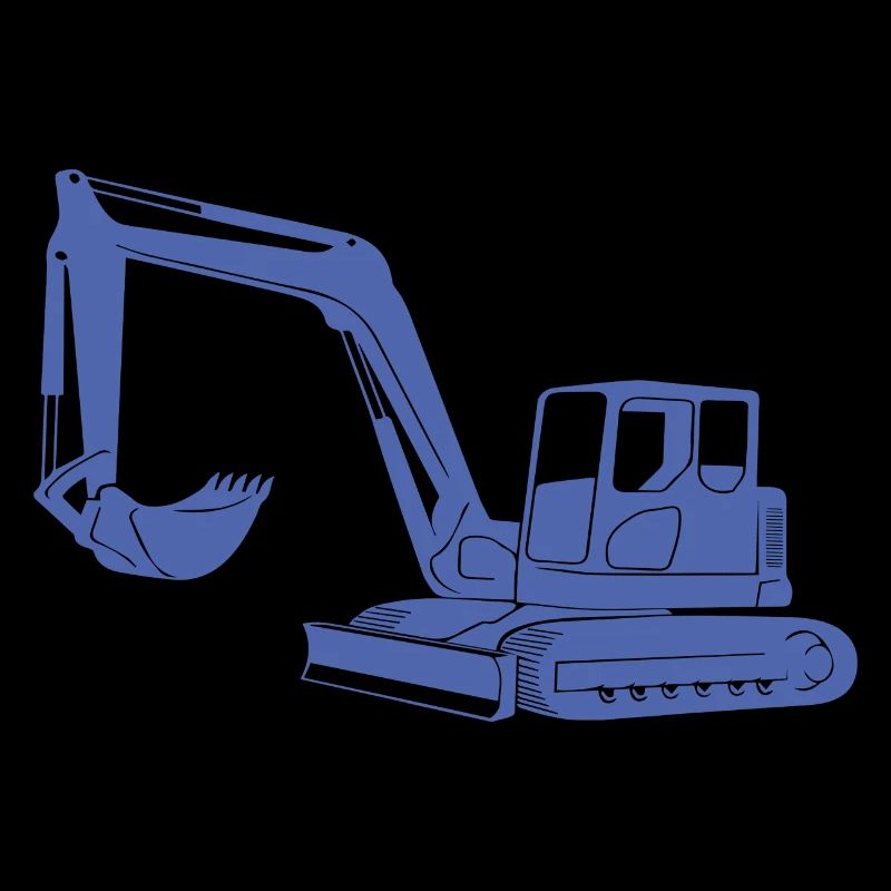 Excavator Driver Silhouette - Construction Equipment Operator