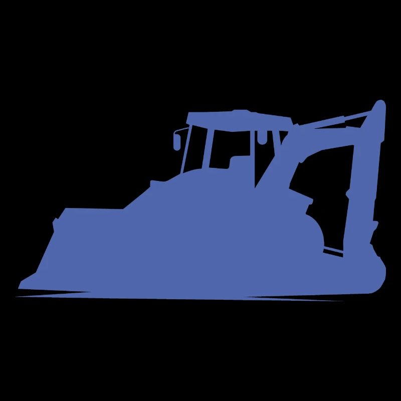 Excavator operator and construction equipment operator Silhouette –