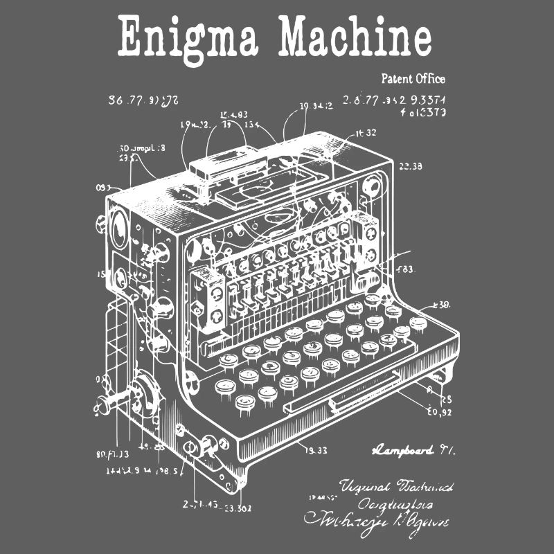 Plan de la machine Enigma