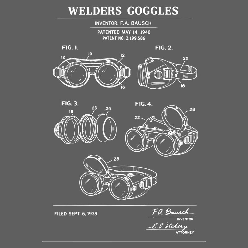 Plan de brevet : Lunettes de soudage