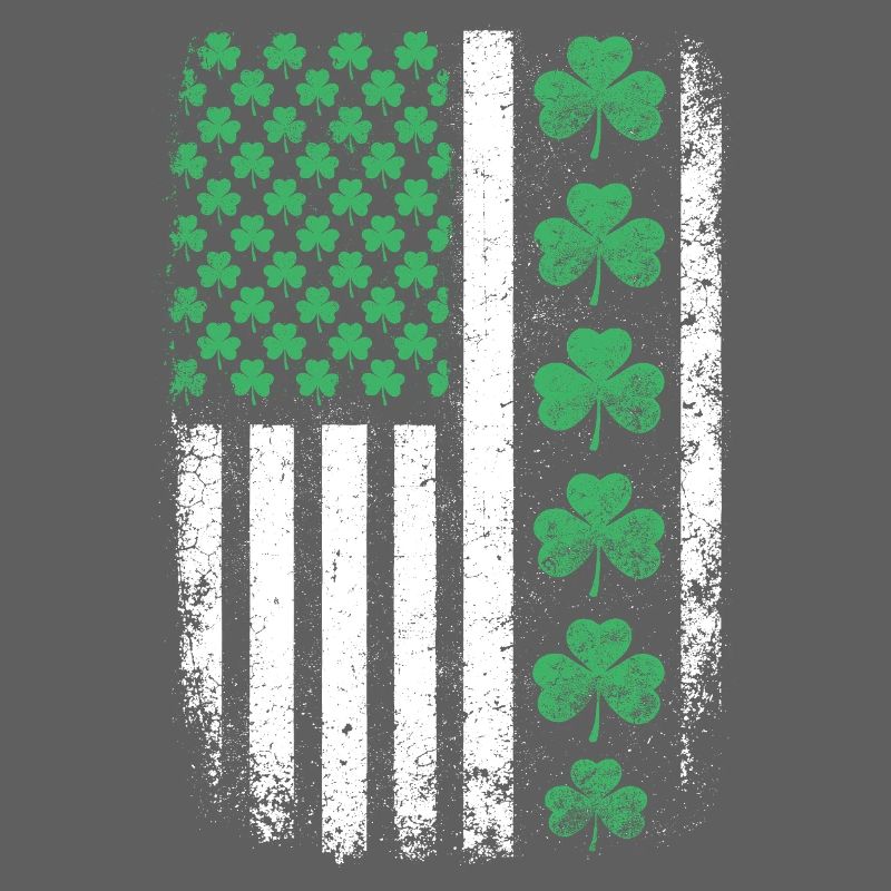 St Patrick Shamrock USA Flag