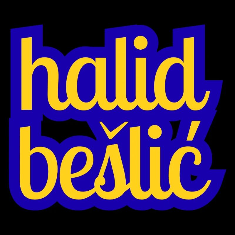 Halid Bešlić - Design in Blau gelb