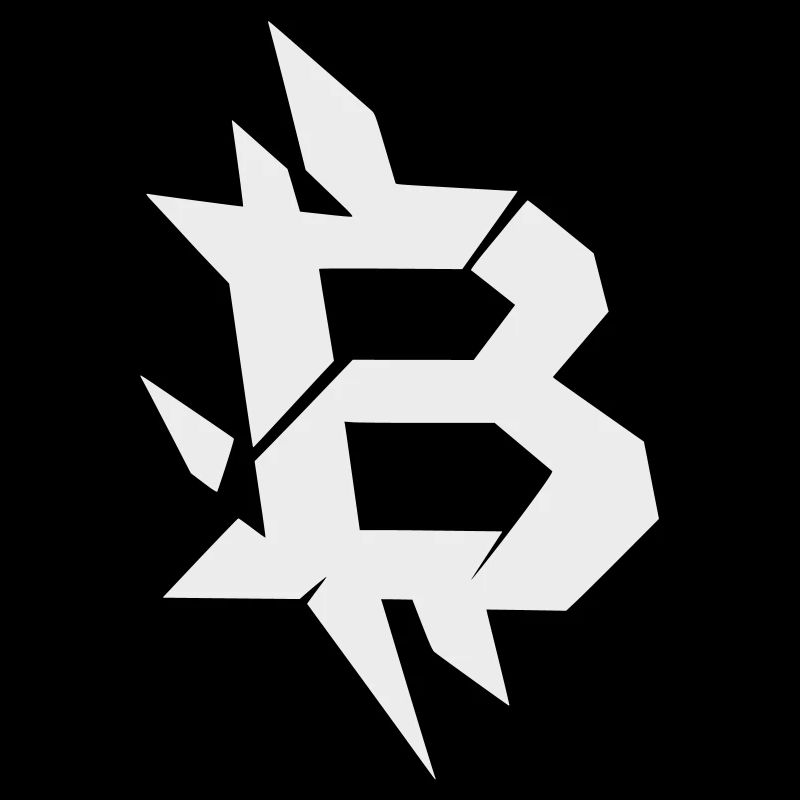 Bitcoin B kantiges Design