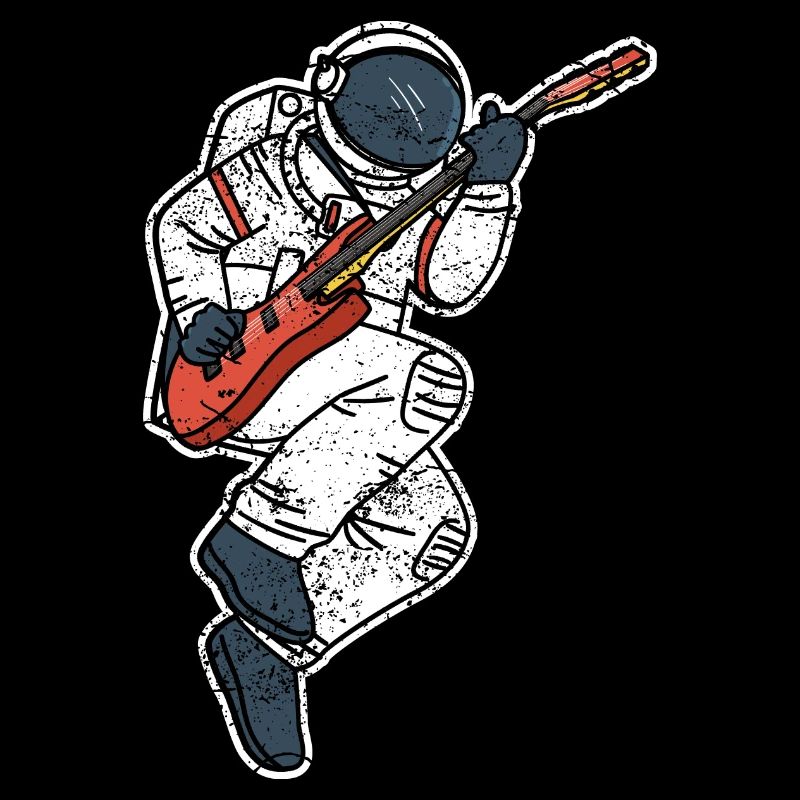 ASTRONAUT E-Gitarre lustiges Weltall Geschenk