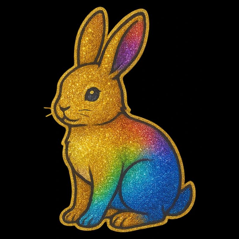 Bunter Glitzerhase