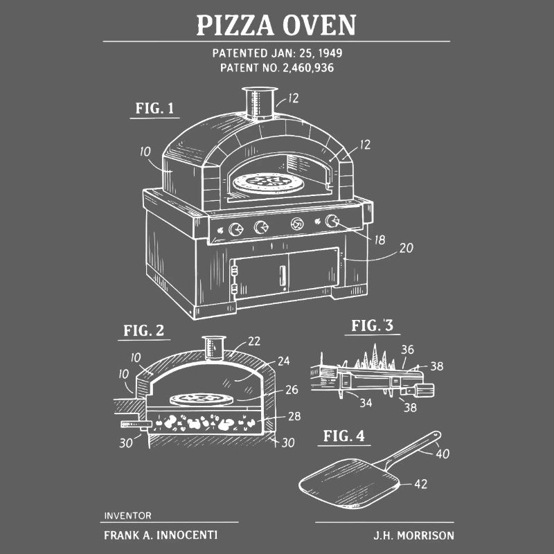 Pizzaofen-Patentblaupause