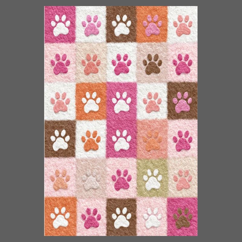 Pawprint Patchwork Plush Squares