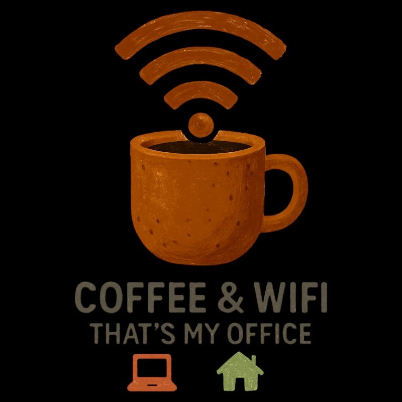 wifi café "Here is my office" Telecommuting