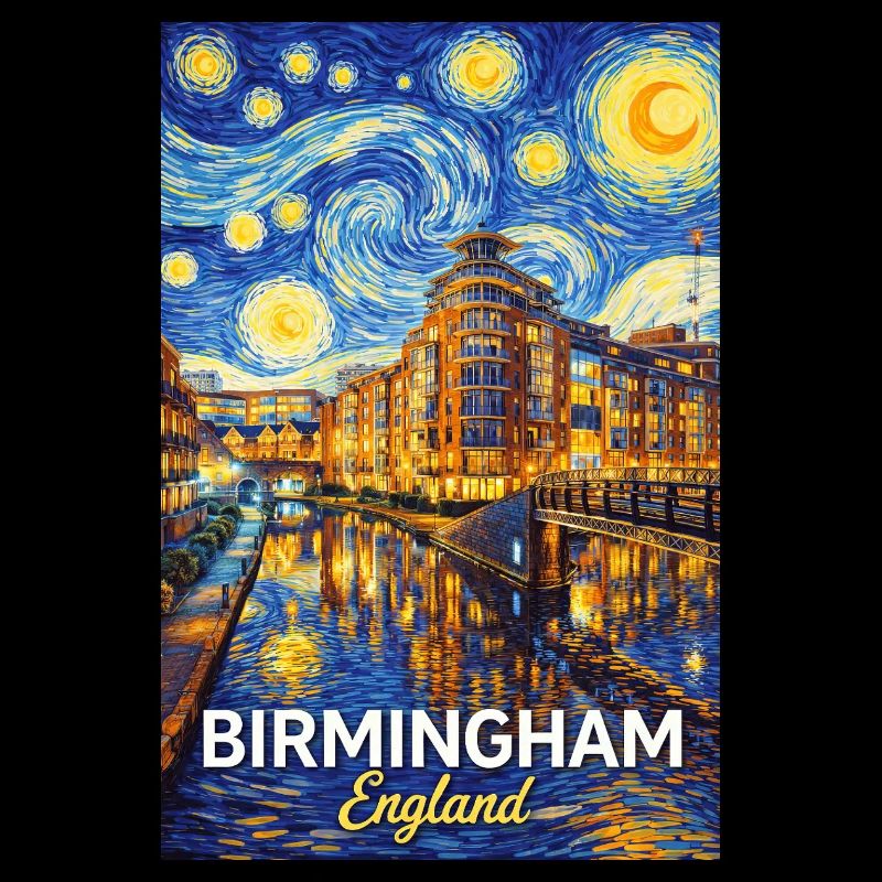 Birmingham England Starry Night