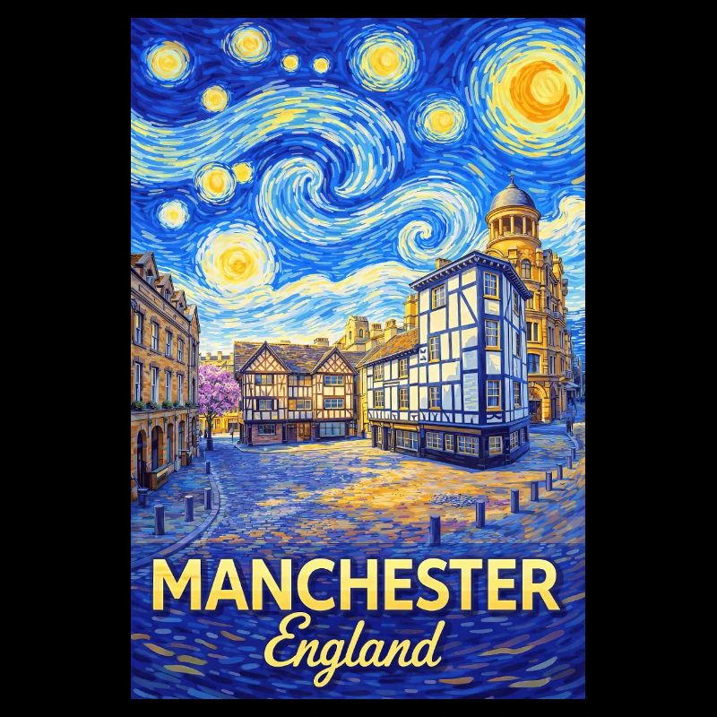 Manchester Angleterre Silhouette nuageuse