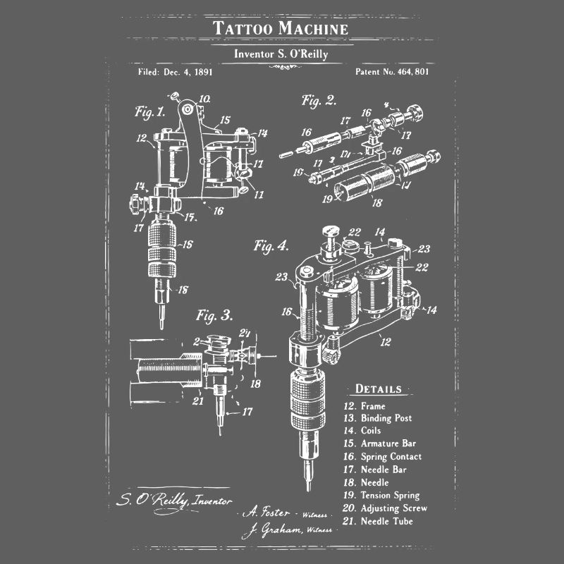 Tattoo Machine blueprint design