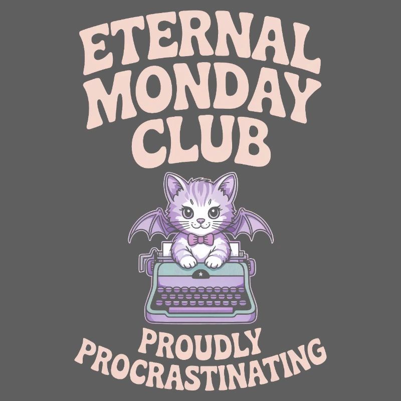 Club du Lundi Éternel Chat Procrastination