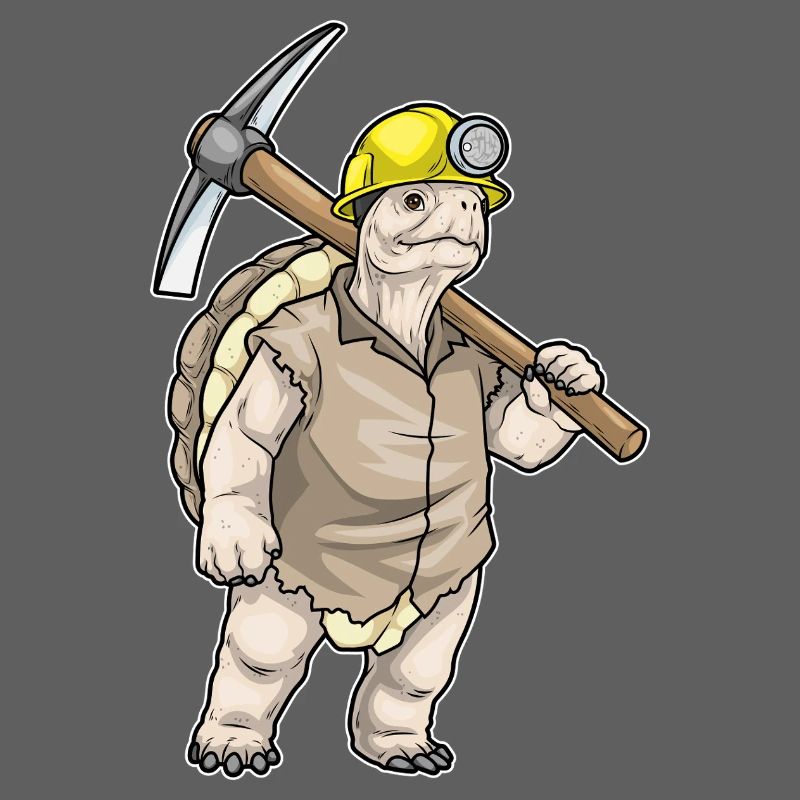 turtle miner pickaxe mining