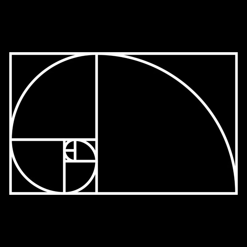 idée cadeau fibonacci mathématiques spirale Nerd