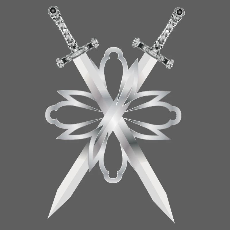 Deux épées ornées d’argent