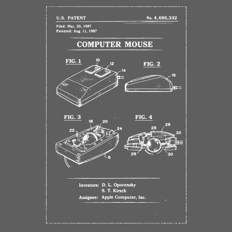 Retro-Computermaus-Bauplan