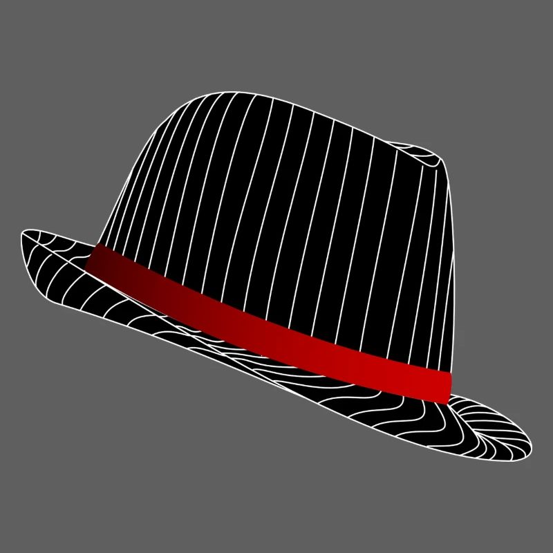 Chapeau élégant dans la conception de rayures.