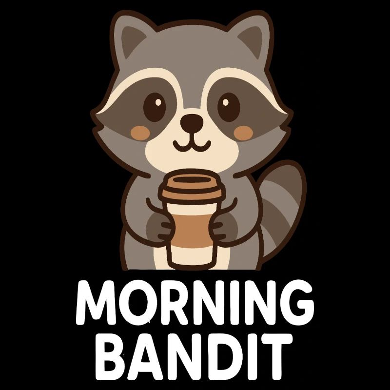 Kuschelraccoon mit Kaffeetasse