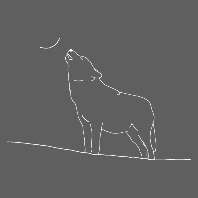 Drawn wolf