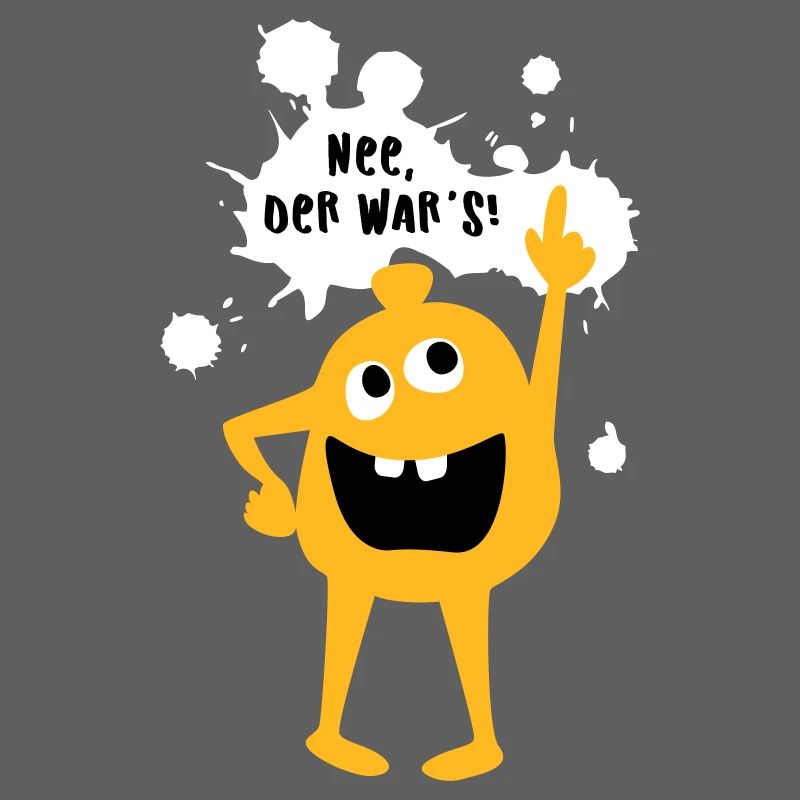 Monster unschuldig "Der war's" Comic Zeigefinger