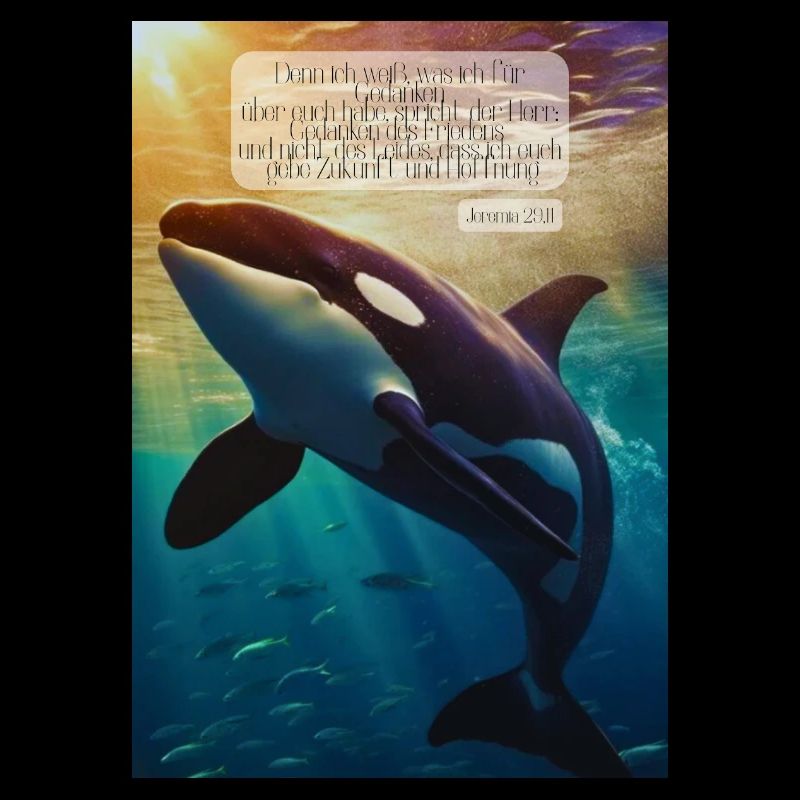Orca Unterwasser Hoffnungsvers