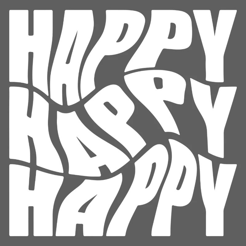 Typographie du graffiti Bold Happy