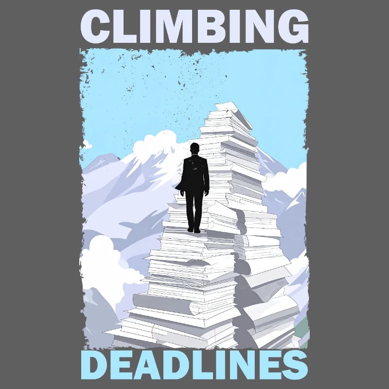 Grimper les délais - Funny Office Workload Mountai