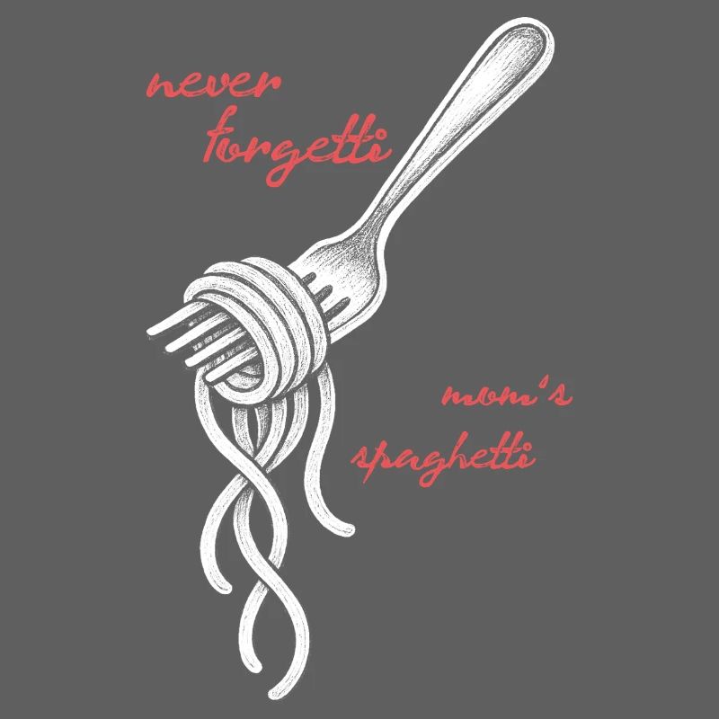 Never Forgetti Spaghetti Gabel Zeichnung