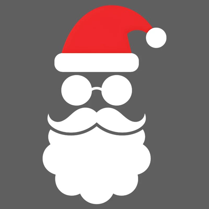 Weihnachtsmann mit Bart Minimal Kopf Design