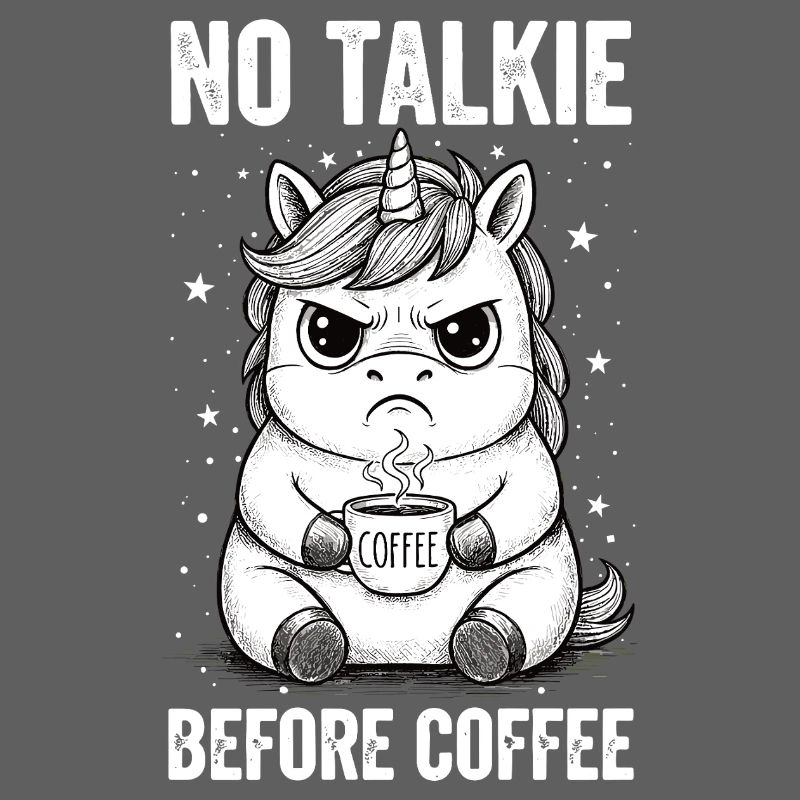 Pas de conversation devant une licorne amoureuse du café