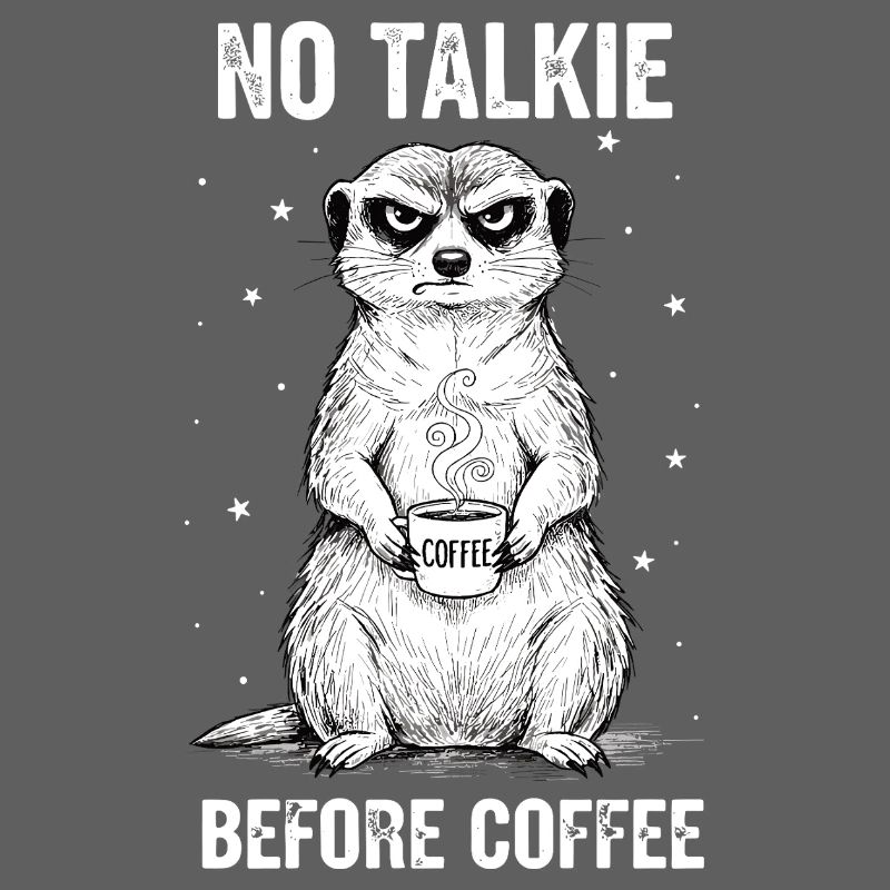 Pas de conversation devant un suricate amateur de café