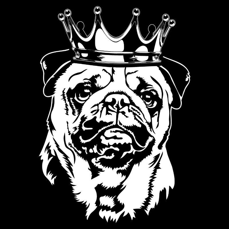 Mops mit Krone Hund Hunde Wilsigns