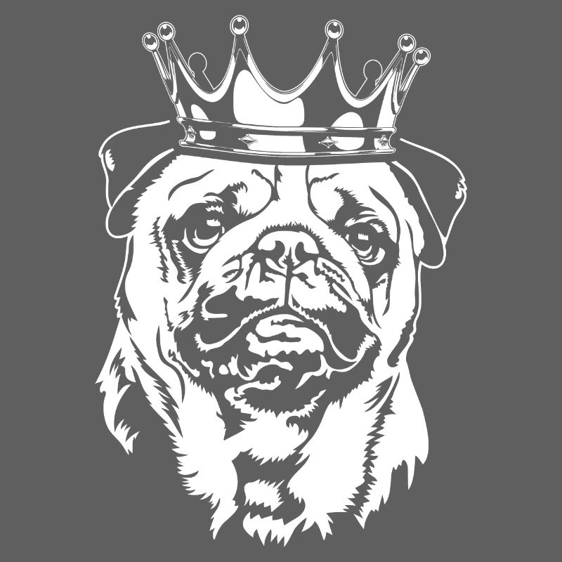 Mops mit Krone Hund Hunde Wilsigns