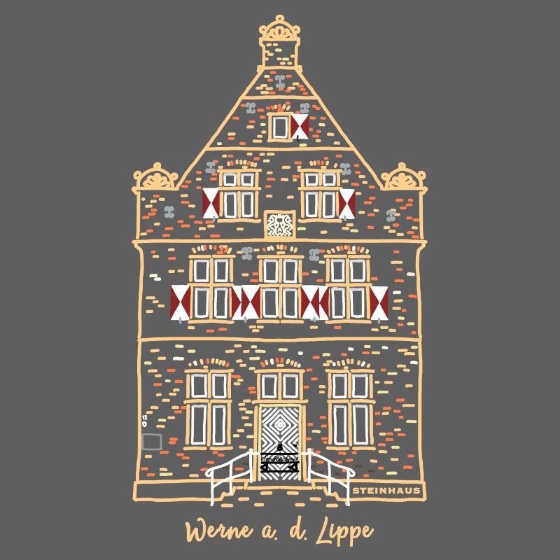Werne, iconic first stone house, Unna district