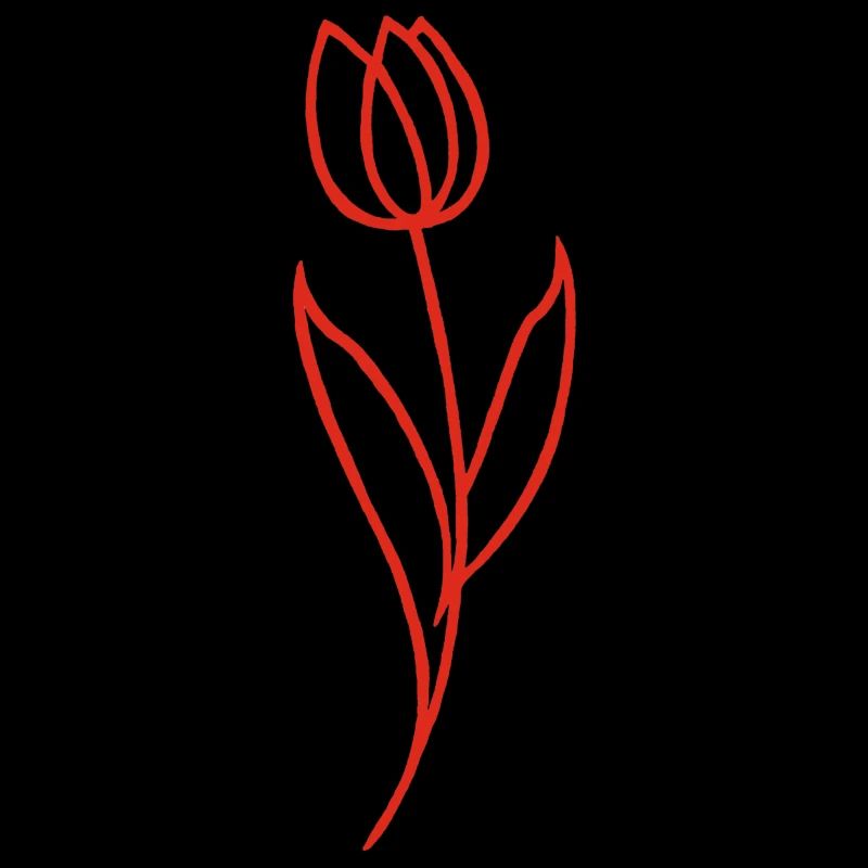 Skizze einer roten Blume