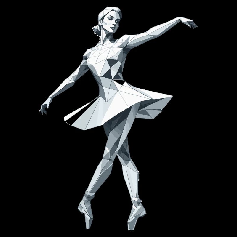 Ballerine Low Poly - Ballet Design