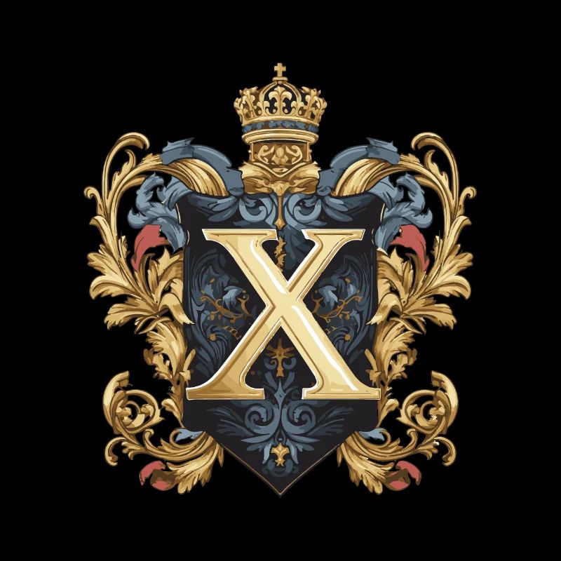 X Letter Logo Crown