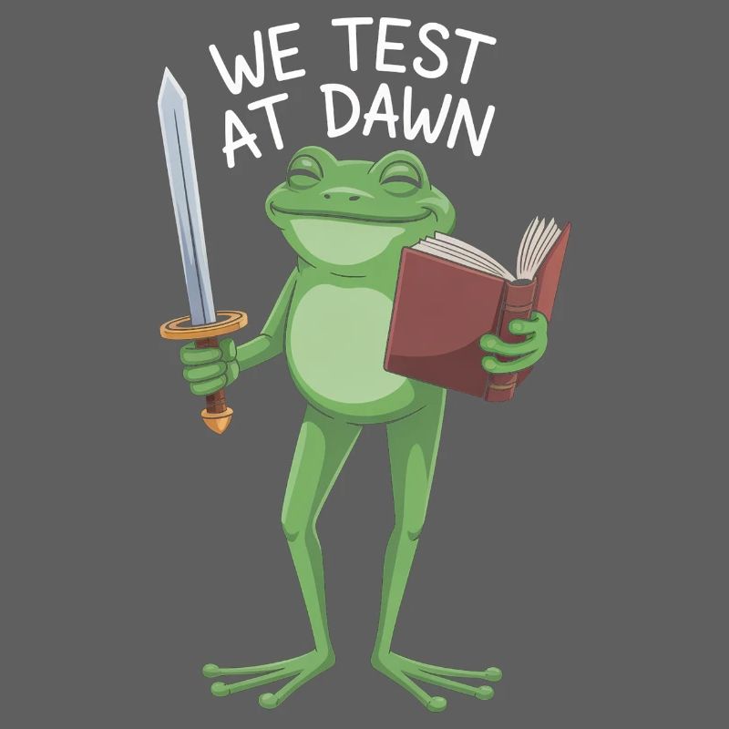 Dawn Test Frog: Sword & Scroll